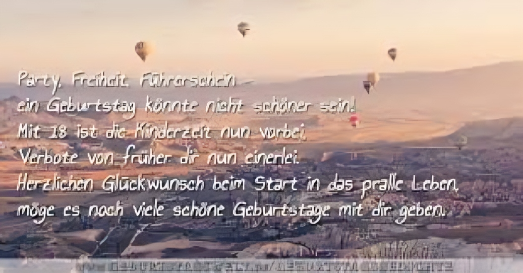 Positive Sprüche zum 18. Geburtstag